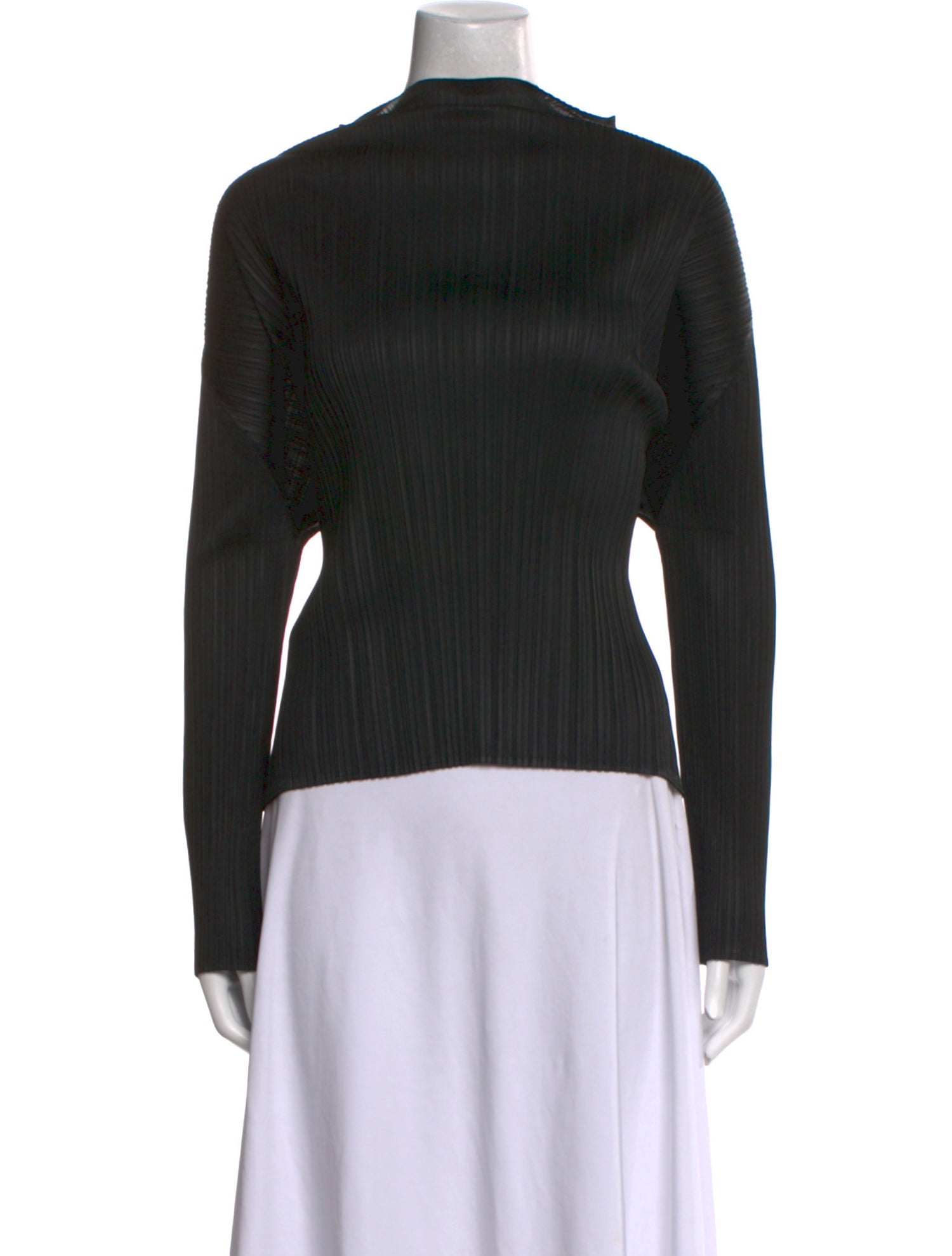 Pleats Please Issey Miyake Mock Neck Long Sleeve Sweatshirt